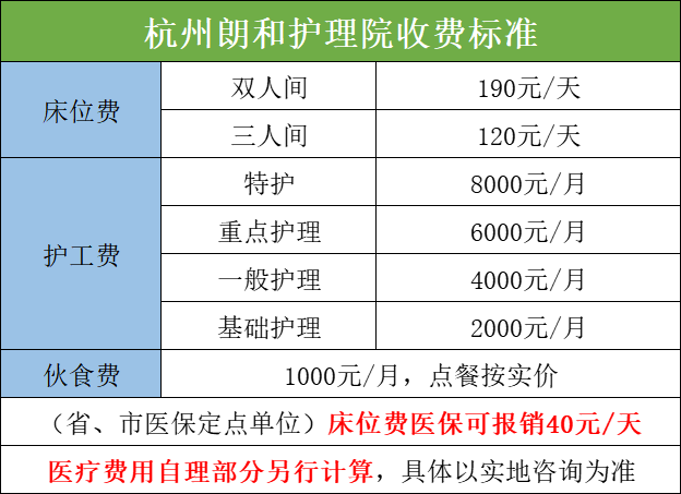 【杭州朗和護理院】醫院簡介_收費標準_地址電話